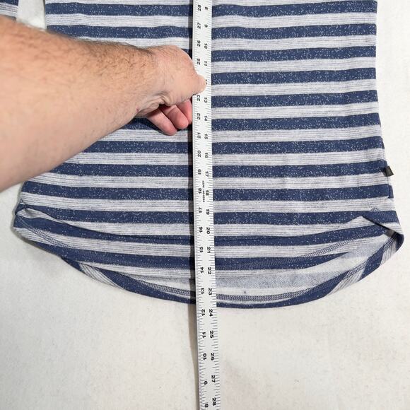 T by Talbots Sweater Womans Extra Small XS Boat Neck Blue Grey "Textured" Stripe - Picture 8 of 13